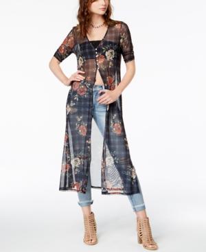American Rag Juniors' Ruched Sheer Duster Top, Created For Macy's
