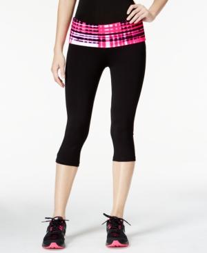 Material Girl Active Juniors' Foldover-waist Cropped Leggings, Only At Macy's
