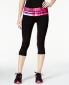 Material Girl Active Juniors' Foldover-waist Cropped Leggings, Only At Macy's