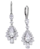 Danori Silver-tone Cubic Zirconia Bliss Pear Drop Earrings, Only At Macy's