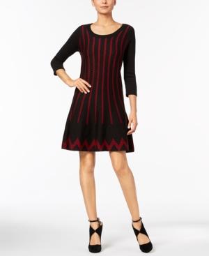 Ny Collection Fit & Flare Sweater Dress