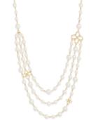 Charter Club Gold-tone Imitation Pearl Three-row Necklace, Only At Macy's