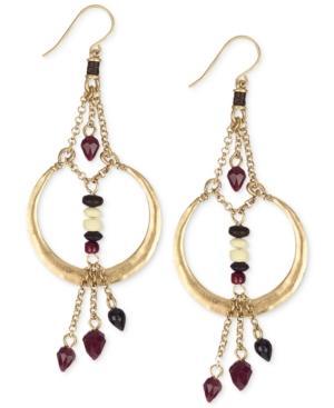 The Sak Gold-tone Bead And Chain Accent Drop Earrings