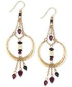 The Sak Gold-tone Bead And Chain Accent Drop Earrings