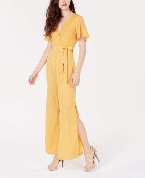 Material Girl Juniors' Printed Wrap Jumpsuit, Created For Macy's