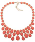 Nine West Gold-tone Colored Stone Statement Necklace, 16 + 3 Extender