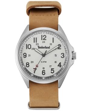 Timberland Men's Raynham Brown Leather Strap Watch 44x48mm Tblgs14829js01as