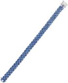Sapphire Three-row Bracelet (25 Ct. T.w.) In Sterling Silver