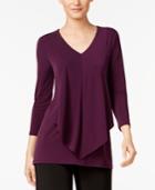 Alfani Layered-look Draped-front Top, Created For Macy's