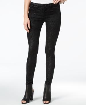 Celebrity Pink Juniors' Metallic-print Skinny Jeans