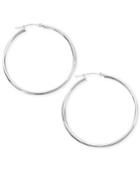 14k White Gold Hoop Earrings