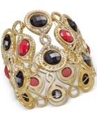Inc International Concepts Gold-tone Red Stone Figure 8 Stretch Bracelet, Only At Macy's