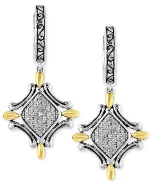 Balissima By Effy Diamond Curve Drop Earrings (1/5 Ct. T.w.) In Sterling Silver And 18k Gold