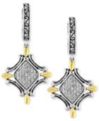 Balissima By Effy Diamond Curve Drop Earrings (1/5 Ct. T.w.) In Sterling Silver And 18k Gold