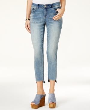 Rewind Juniors' Step-hem Skinny Jeans