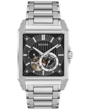Bulova Men's Automatic Stainless Steel Bracelet Watch 35x49mm 96a194
