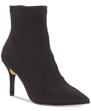 Inc International Concepts Zete Stretch Pointed Toe Ankle Booties, Created For Macy's Women's Shoes