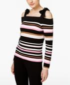 Inc International Concepts Cold-shoulder Bow Sweater, Only At Macy's