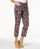 Charter Club Paisley-print Tummy-control Pants, Only At Macy's