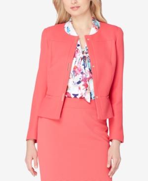 Tahari Asl Textured Snap-front Jacket