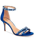 Jewel Badgley Mischka Caroline Embellished Ankle-strap Evening Sandals Women's Shoes