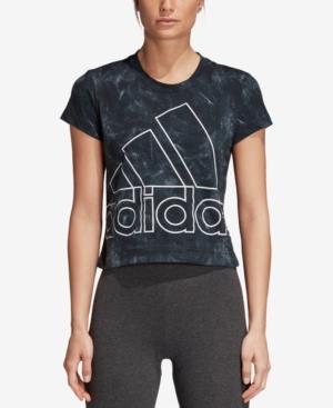 Adidas Id Cotton Printed Logo Cropped T-shirt