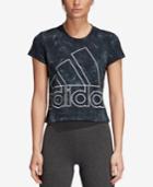 Adidas Id Cotton Printed Logo Cropped T-shirt