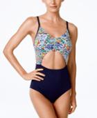 Tommy Bahama Paradise Printed Cut-out One-piece Swimsuit Women's Swimsuit