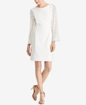 American Living Lace-sleeve Shift Dress