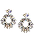 Deepa Silver-tone Crystal Drop Earrings