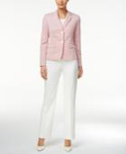 Le Suit Textured Contrast Pantsuit