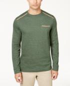 Tasso Elba Men's Pocket Sweatshirt With Faux-suede Trim, Created For Macy's