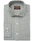 Tasso Elba Men's Classic/regular Fit Non-iron Hunter Herringbone Gingham Dress Shirt, Only At Macy's