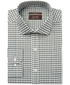 Tasso Elba Men's Classic/regular Fit Non-iron Hunter Herringbone Gingham Dress Shirt, Only At Macy's