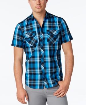 Inc International Concepts Men's Ramirez Plaid Short-sleeve Shirt, Only At Macy's