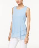 Vince Camuto Sleeveless Asymmetrical-hem Top