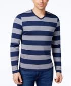 Alfani Big And Tall Long-sleeve Striped Shirt, Only At Macy's