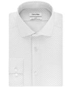 Calvin Klein Men's Steel Slim-fit Non-iron Performance Black Print Dress Shirt