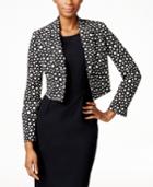 Kasper Dot-print Open-front Jacket