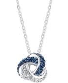 Unwritten Silver-tone Crystal Knot Necklace