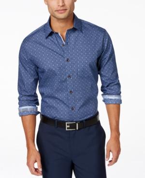Tasso Elba Men's 100% Cotton Long-sleeve Shirt, Only At Macy's