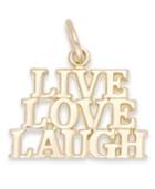 Live Laugh Love Stacked Charm In 14k Gold