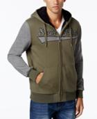 Sean John Men's Sherpa-lined Hoodie With Contrast Sleeves, Only At Macy's