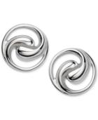 Nambe Dharma Stud Earrings In Sterling Silver