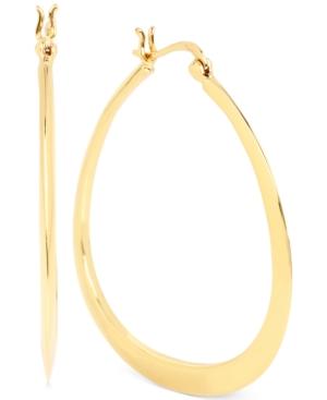 Polished Hoop Earrings In 18k Gold-plate Over Base Metal