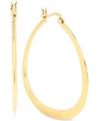 Polished Hoop Earrings In 18k Gold-plate Over Base Metal