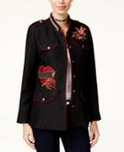 Xoxo Juniors' Embroidered Military Jacket