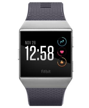 Fitbit Unisex Ionic Blue-gray Elastomer Strap Smart Watch 35x32mm