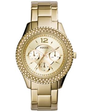 Fossil Women's Stella Gold-tone Stainless Steel Bracelet Watch 38mm Es3589