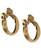 Anne Klein Gold-tone 1 1/2 Wide Hoop E-z Comfort Clip-on Earrings